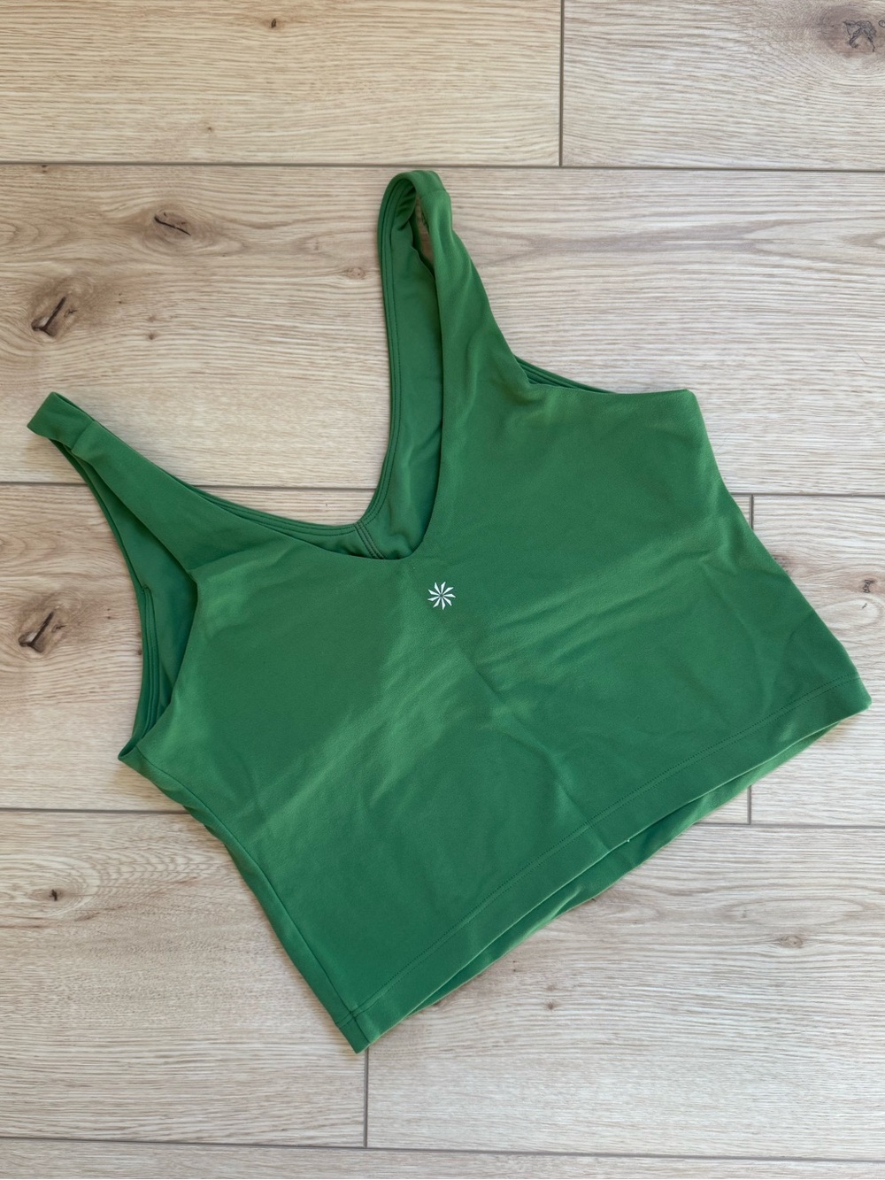 athleta green athletic tank top sports bra size small
